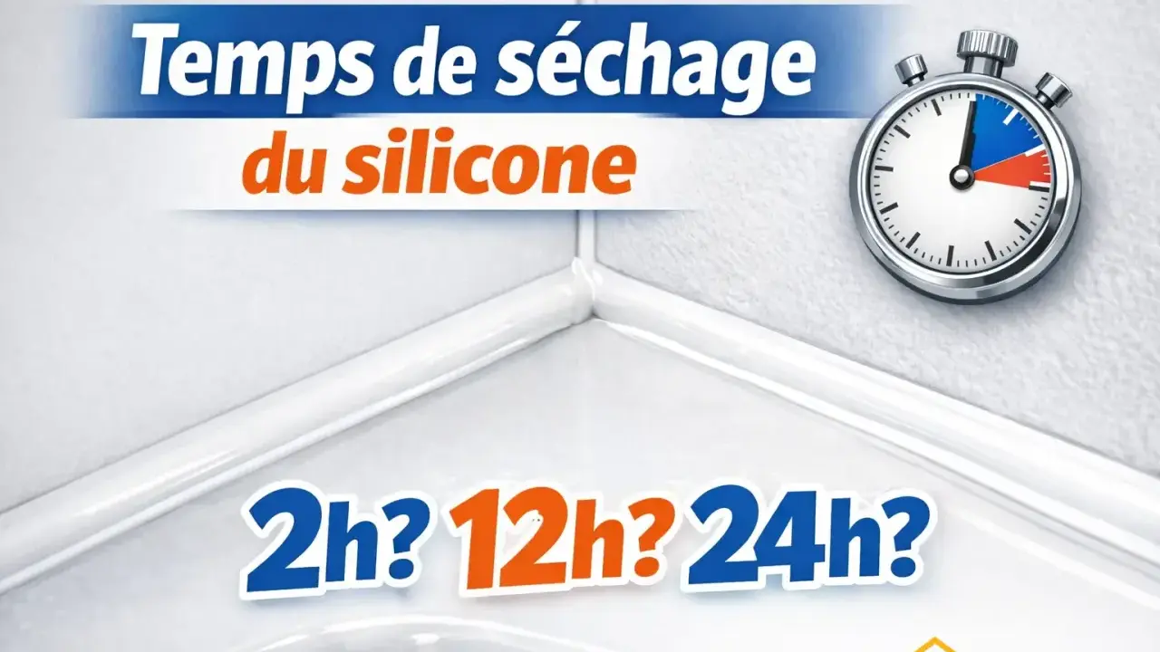 Temps de séchage du silicone : 2h, 12h ou 24h ? Un chronomètre indique le temps nécessaire pour que le joint silicone sèche.