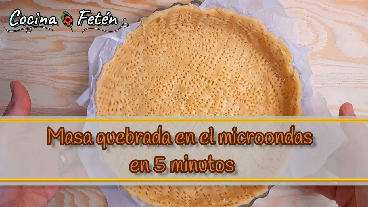 Masa quebrada lista en 5 minutos en microondas. ¡Perfecta para tus recetas dulces y saladas!