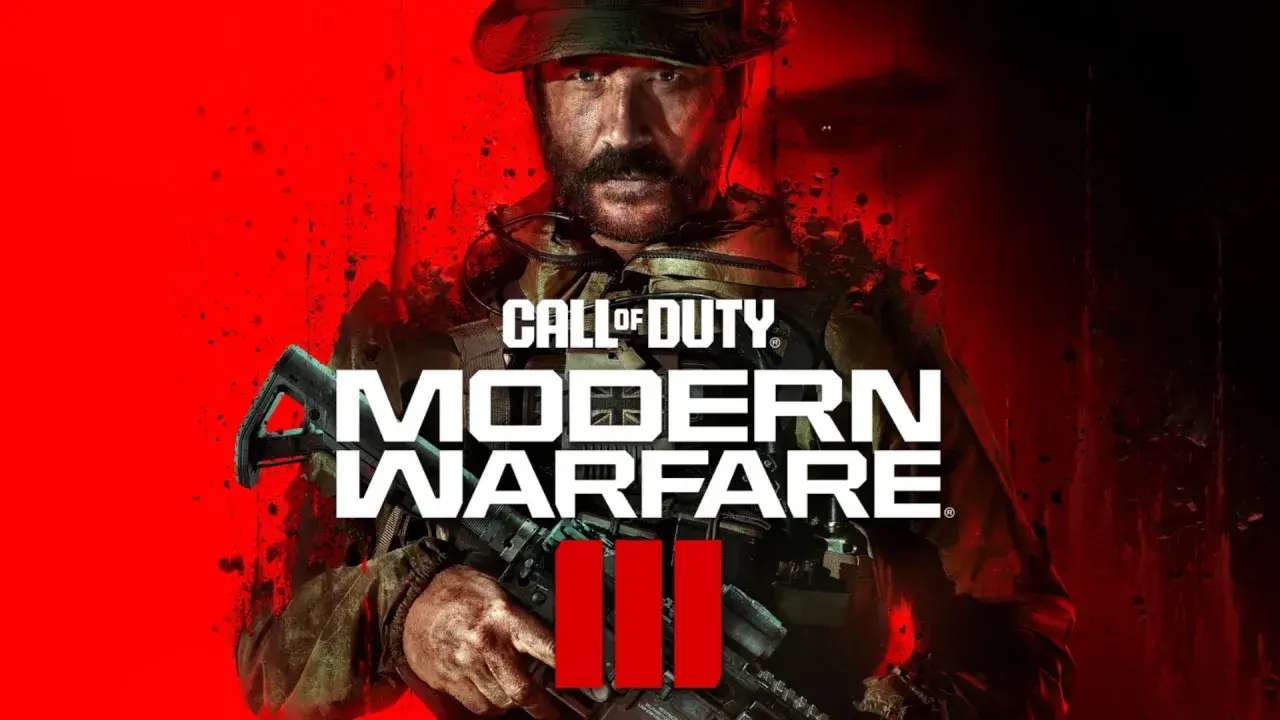 Kapitan Price z serii Call of Duty: Modern Warfare, gotowy do walki. Czerwone tło i mroczna atmosfera zapowiadają intensywne starcia.
