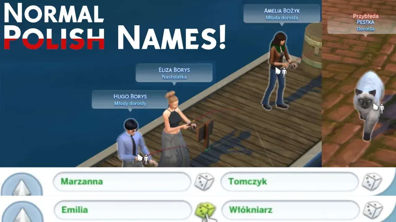 Postacie z The Sims 4 z polskimi imionami. Dowiedz się, skąd pobierać mody do The Sims 4, by tworzyć własne historie.