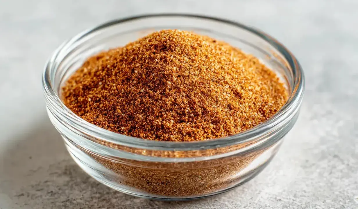 En skål med hemmagjord tacokrydda, perfekt för ditt nästa tacorecept.
