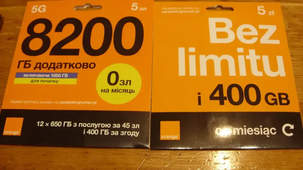 Oferty Orange: 8200 GB dodatkowo za 0 zł na miesiąc lub nielimitowany internet z 400 GB. Sprawdź, w jakiej sieci numer!