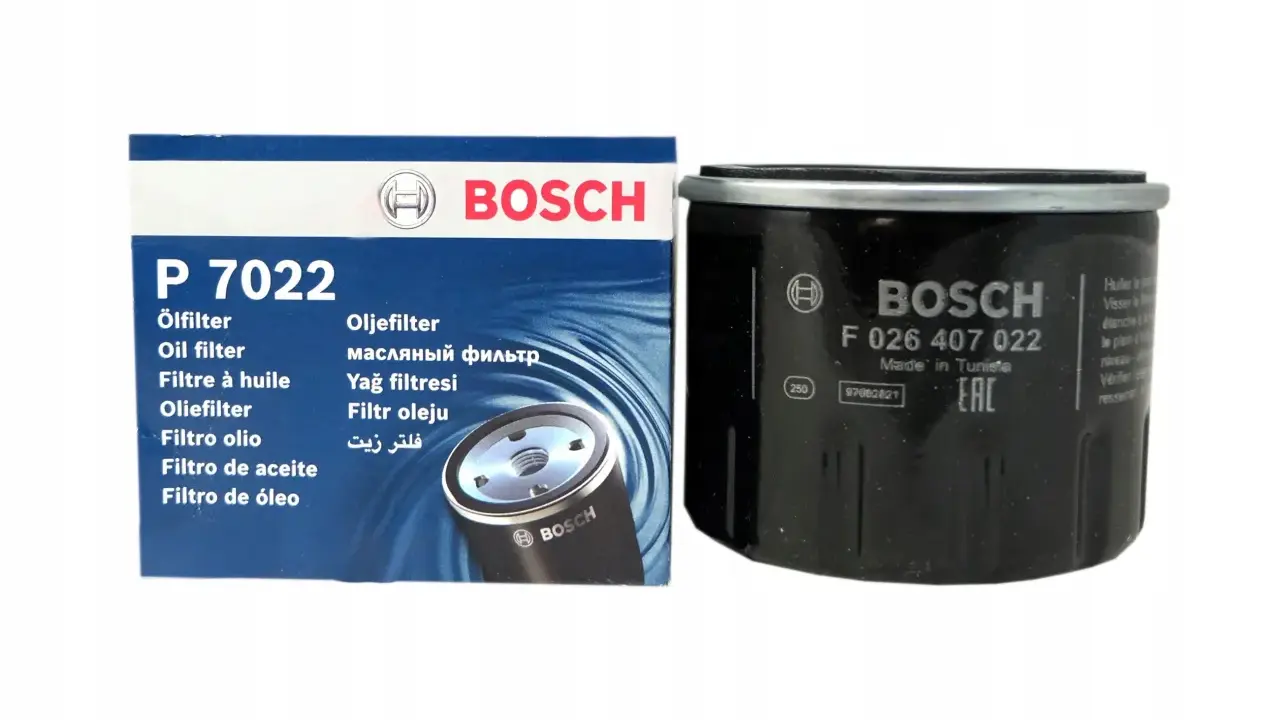 Filtr oleju Bosch P 7022, idealny do Dacia Duster 1.5 dCi. Sprawdź, ile oleju potrzebuje Twój Duster!