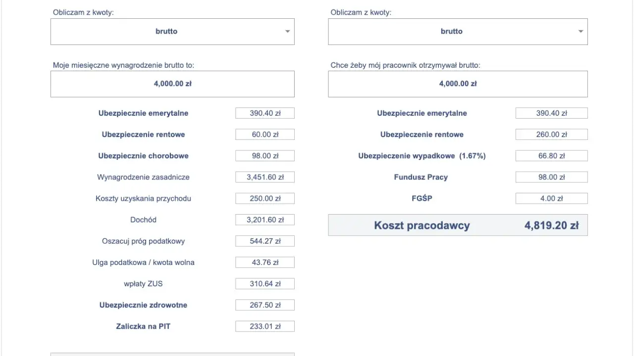 23 zł brutto na zleceniu? Sprawdź, ile netto dostaniesz na konto!