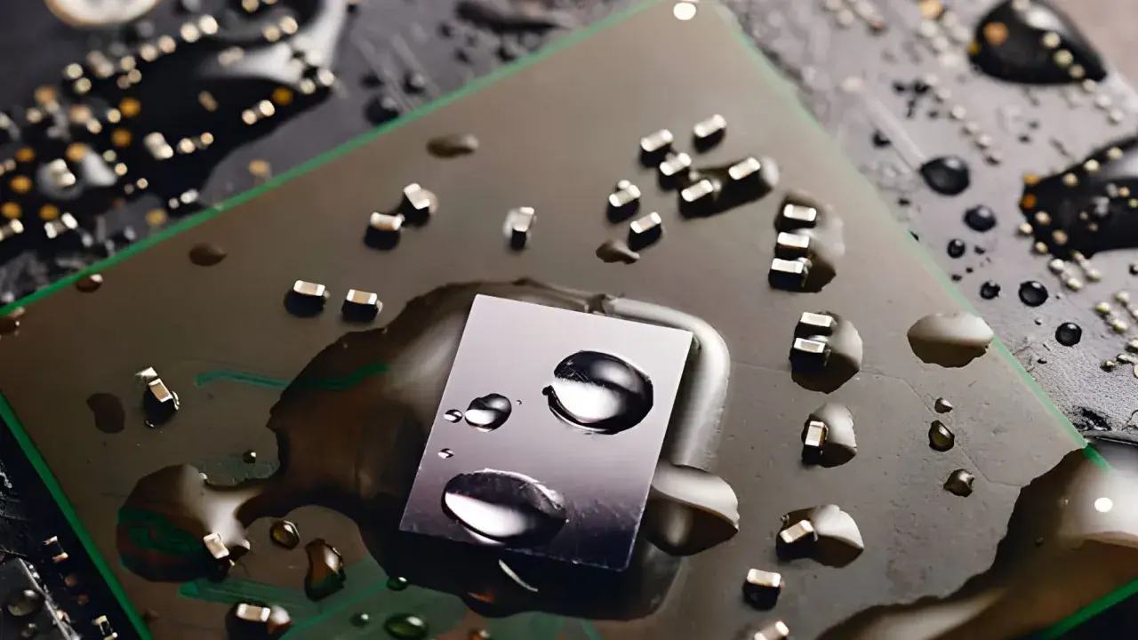 Woda na płytce drukowanej z elementami elektronicznymi. Czy to oznacza ipx8 co oznacza?