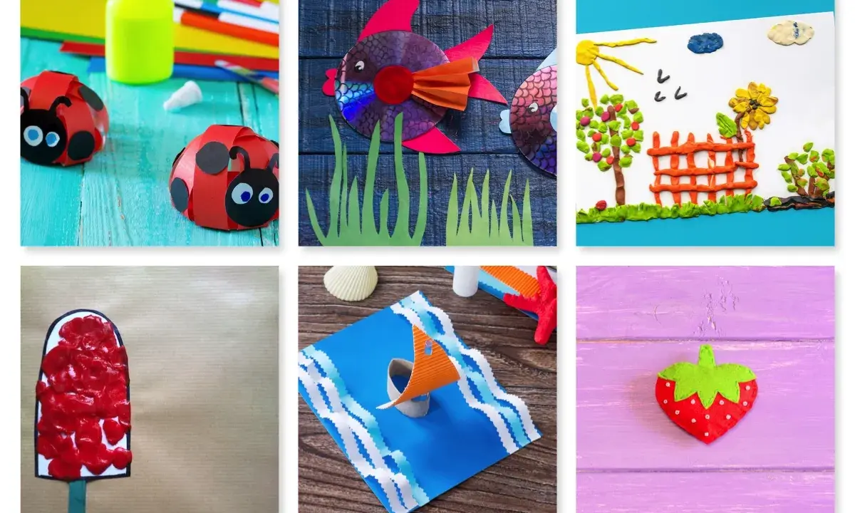 Manualidades divertidas para niños: mariquitas, peces, paisajes, helados, barcos y fresas. ¡Ideas creativas para experiencias para niños!