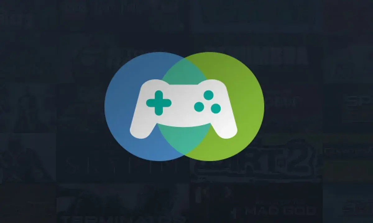 Ikona gamepada na tle okładek gier. Dowiedz się, jak udostępnić grę na Steam, aby dzielić się zabawą ze znajomymi.