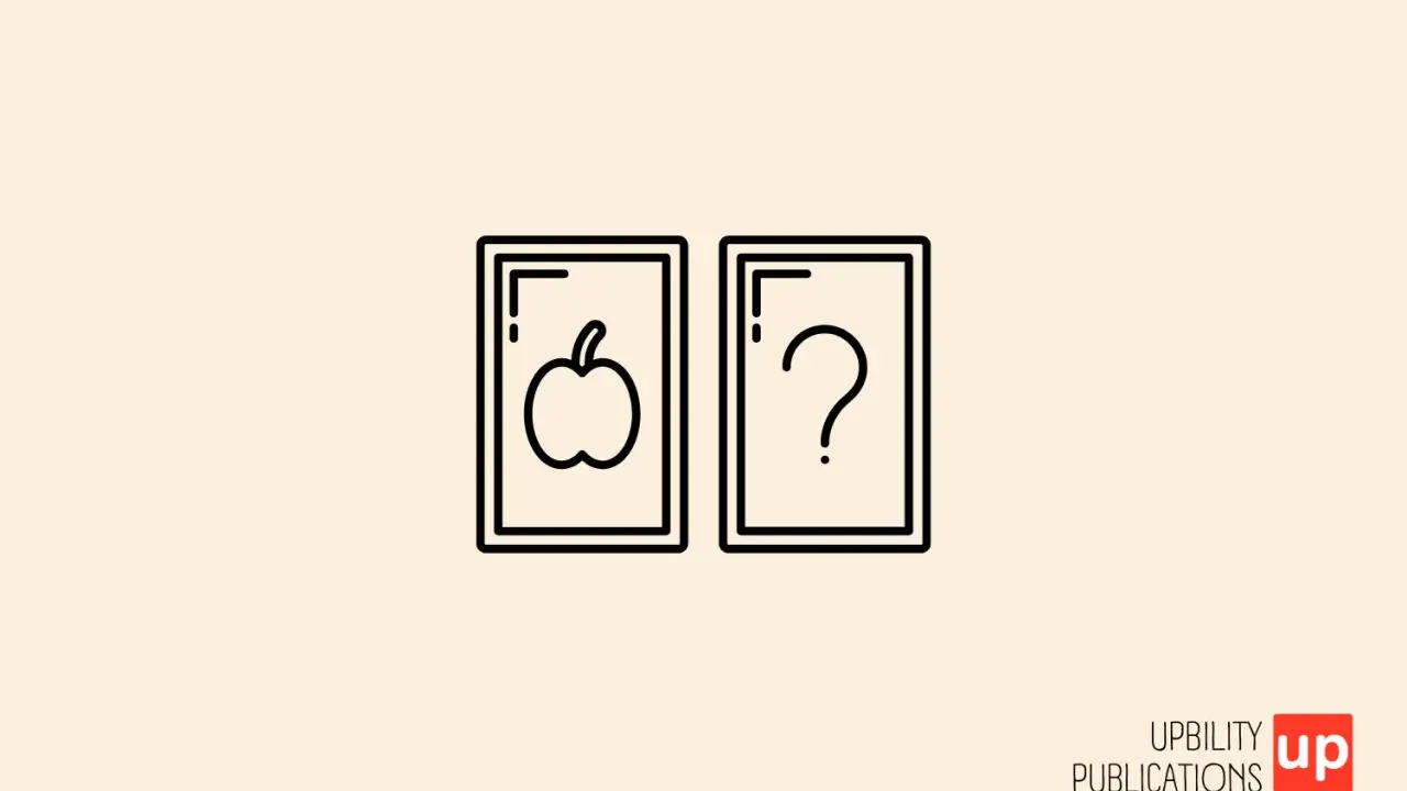 Due carte, una con una mela, l'altra con un punto interrogativo. Un'immagine che suggerisce come recuperare la memoria perduta, un percorso di scoperta.