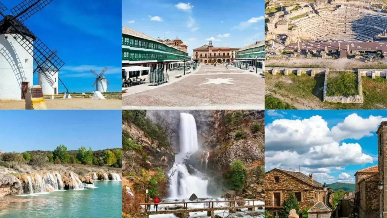 Molinos, plazas, ruinas romanas, cascadas y pueblos de piedra. Descubre qué ver en Castilla-La Mancha, una tierra de contrastes y belleza.