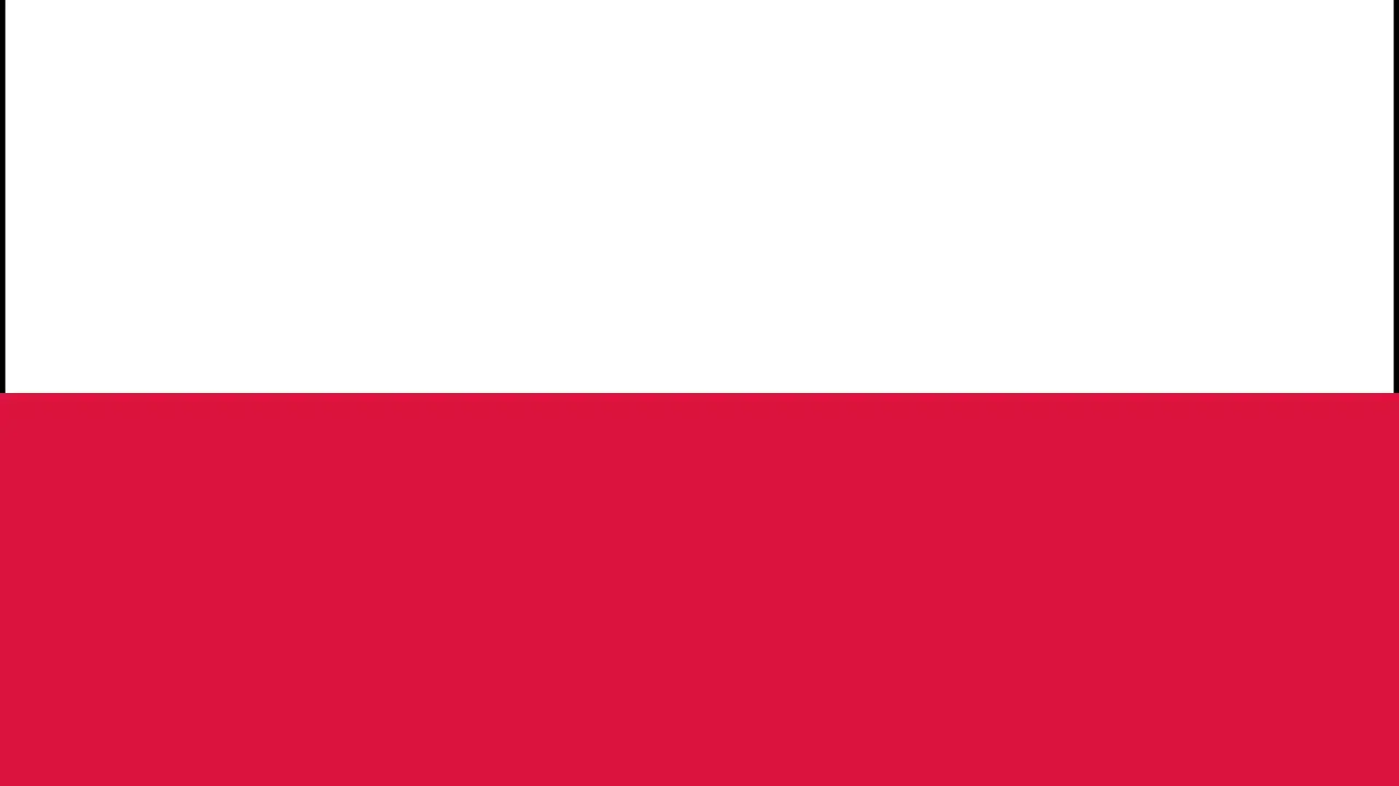Flaga Polski do druku: biały pas na górze, czerwony na dole. Idealna do patriotycznych projektów.