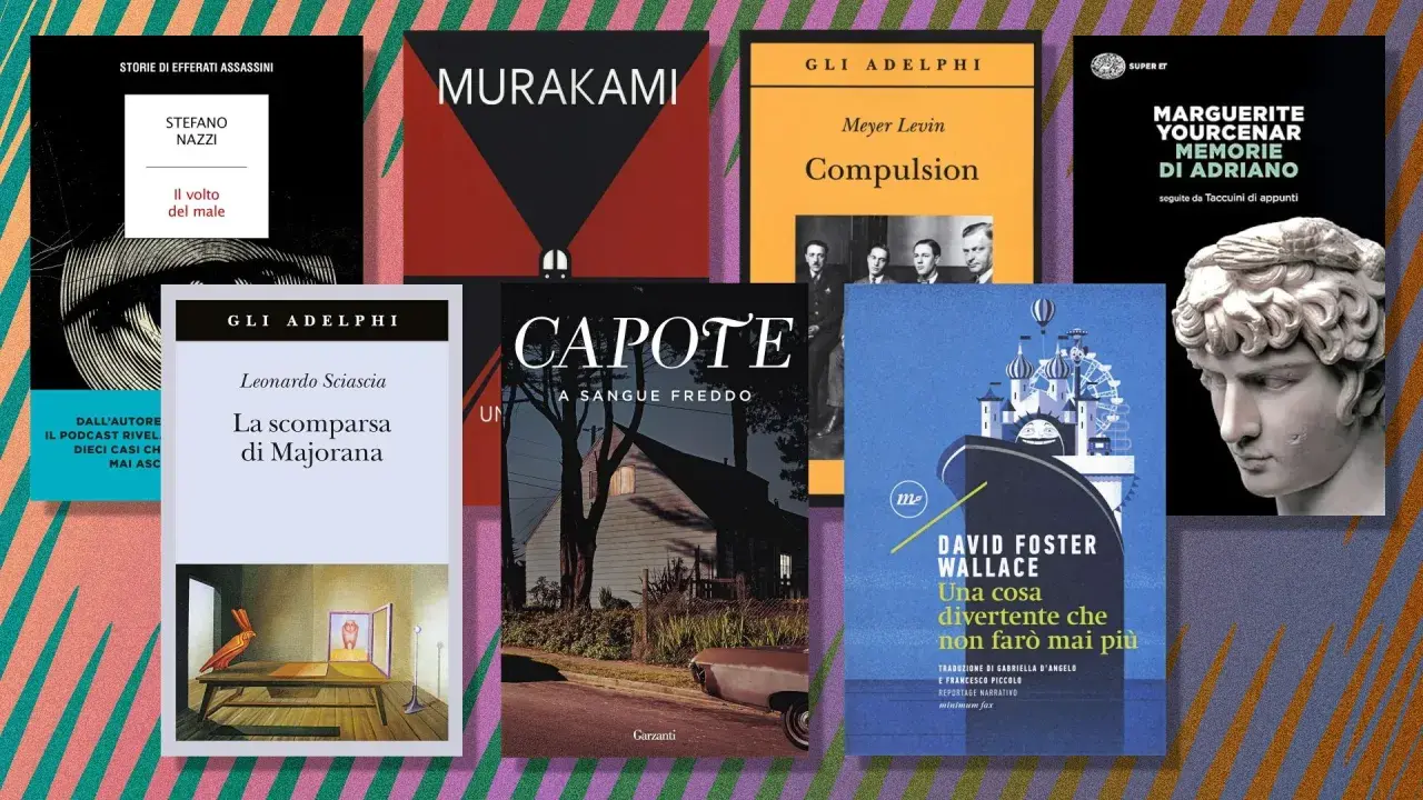 Copertine di libri che raccontano storie vere, tra cui "Il volto del male" e "A sangue freddo".