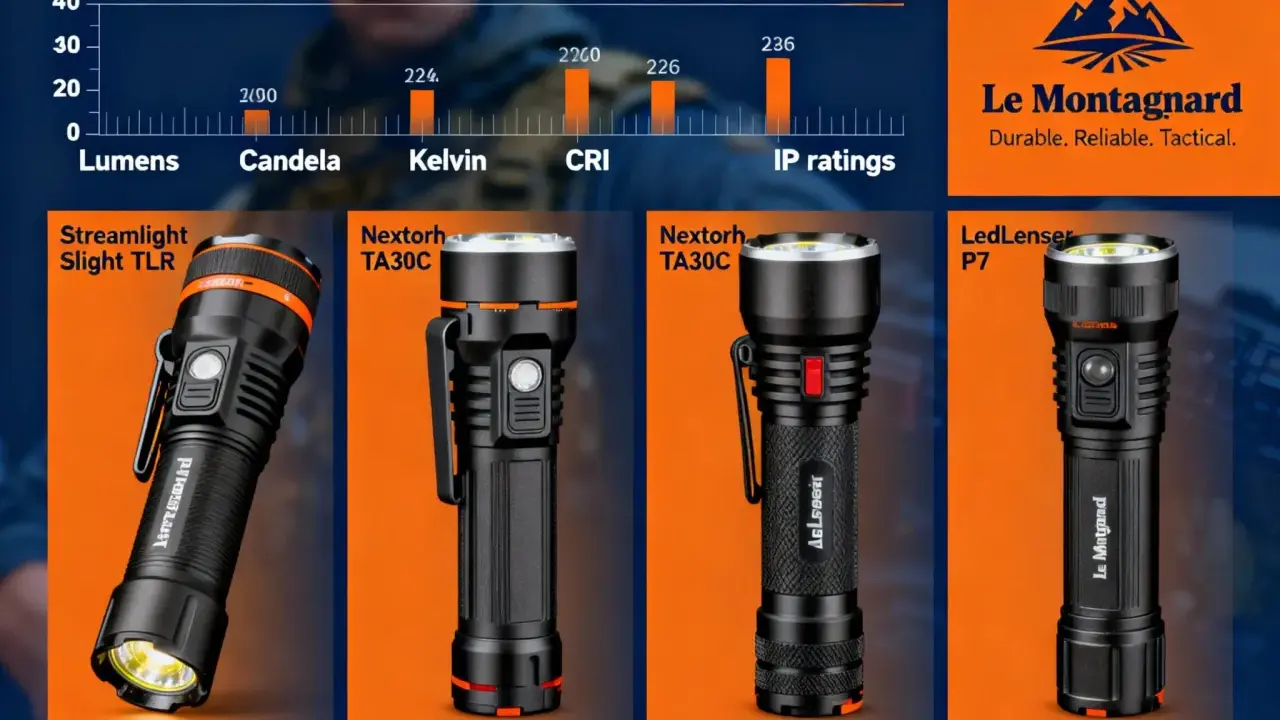 Comparaison de lampes LED tactiques : Streamlight, Nextorch, LedLenser. Avantages et inconvénients des lampes LED.