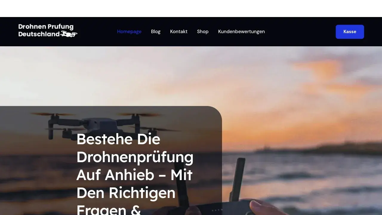 Drohnenprüfung Deutschland: Hier lernst du alles für deinen kleinen drohnenführerschein. Bestehe die Prüfung auf Anhieb mit den richtigen Fragen.