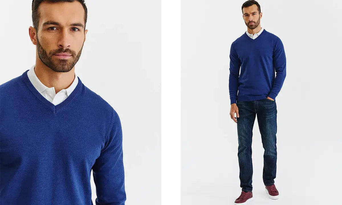 V-neck: Co pod sweter z dekoltem w serek? Sekrety stylizacji.
