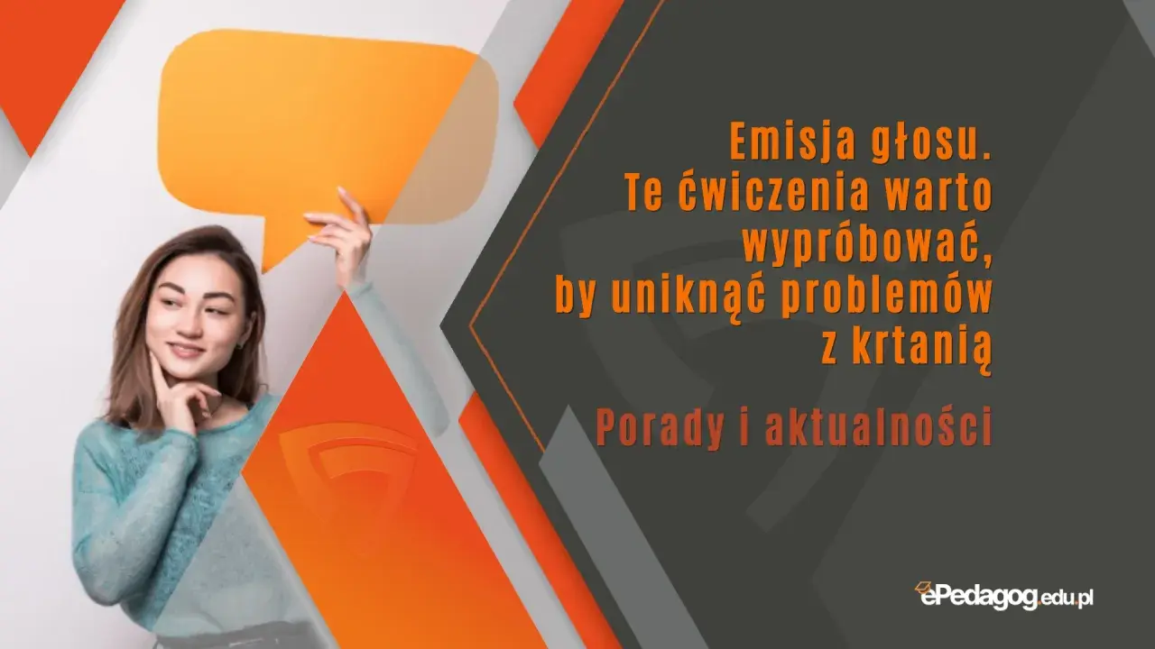 Kobieta z dymkiem myśli. Teksty logopedyczne do czytania dla dorosłych pomagają uniknąć problemów z krtanią. Porady i aktualności.