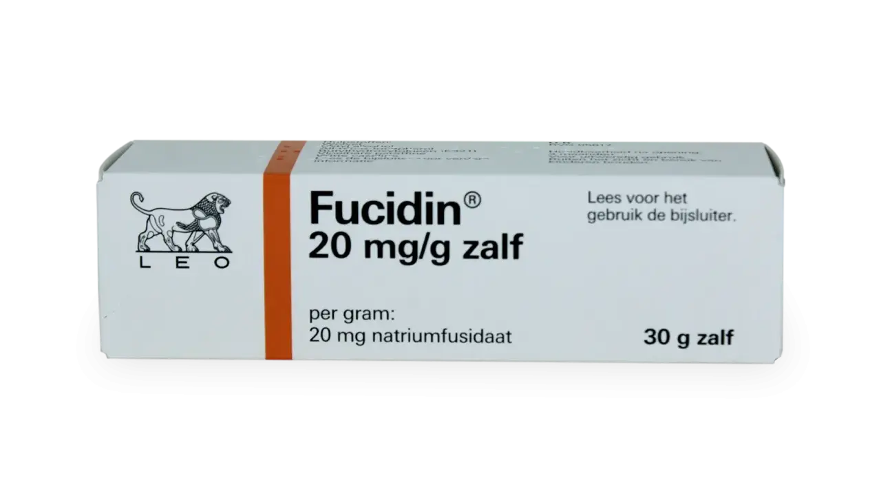 Opakowanie maści Fucidin 20 mg/g z logo LEO.