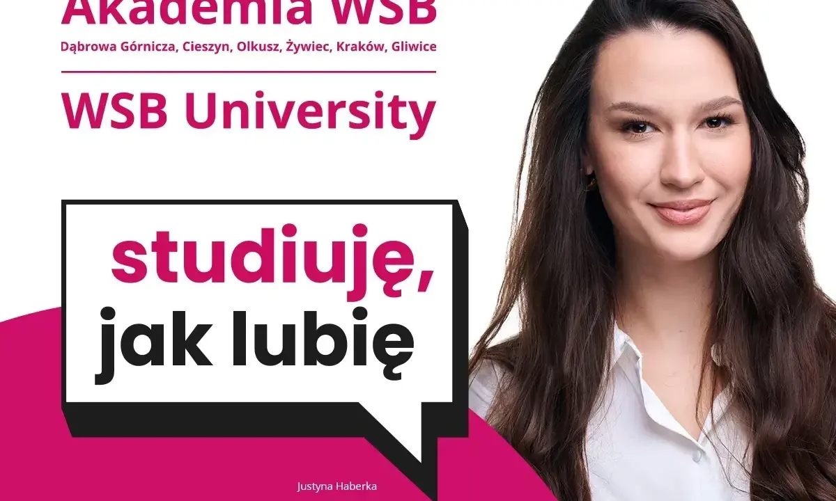 Uśmiechnięta studentka WSB University, Justyna Haberka, studiuje psychologię menedżerską.