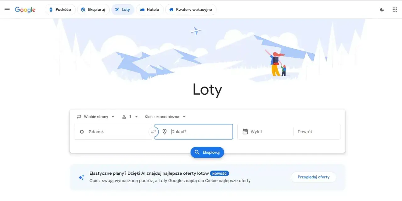 Wyszukiwarki tanich lotów Google. Szukasz idealnego połączenia? Wpisz lotnisko w Gdańsku i cel podróży, by znaleźć najlepsze oferty.