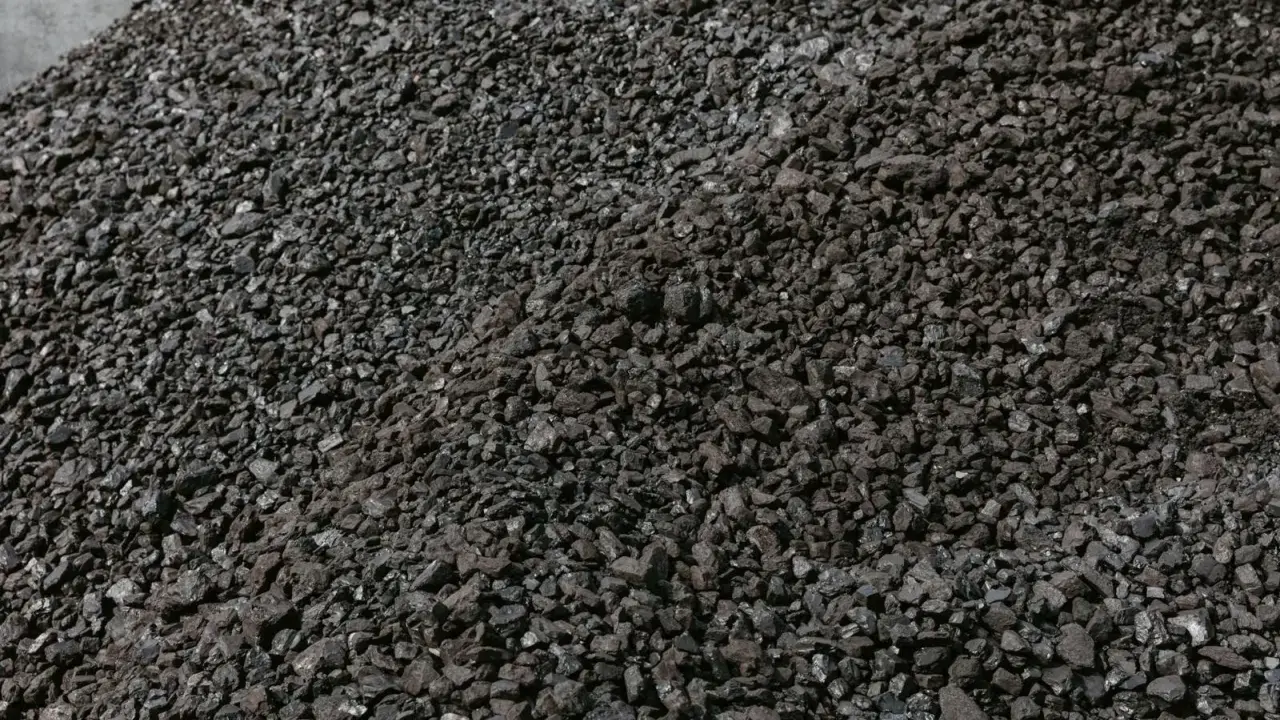 Ogromna hałda węgla orzech, gotowa do ogrzania domu.