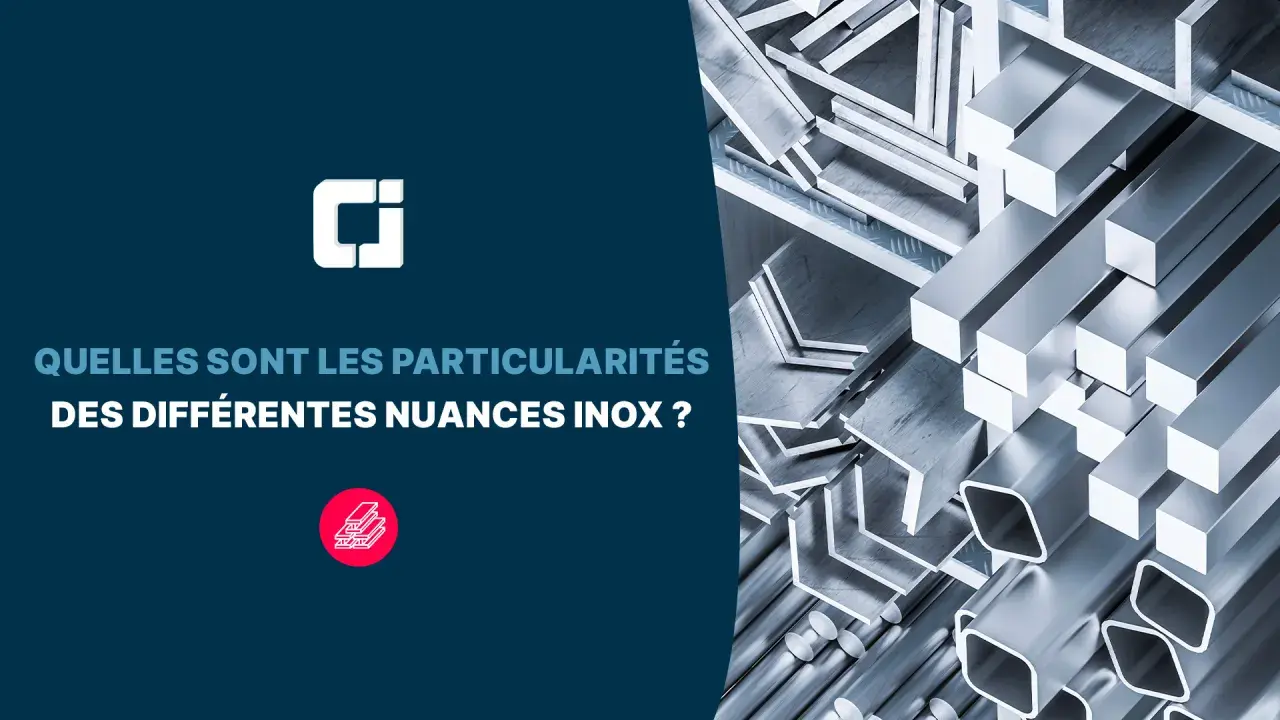 Des barres d'acier inoxydable 304l, aux formes variées, sont empilées. Le texte interroge sur les particularités des nuances d'inox.