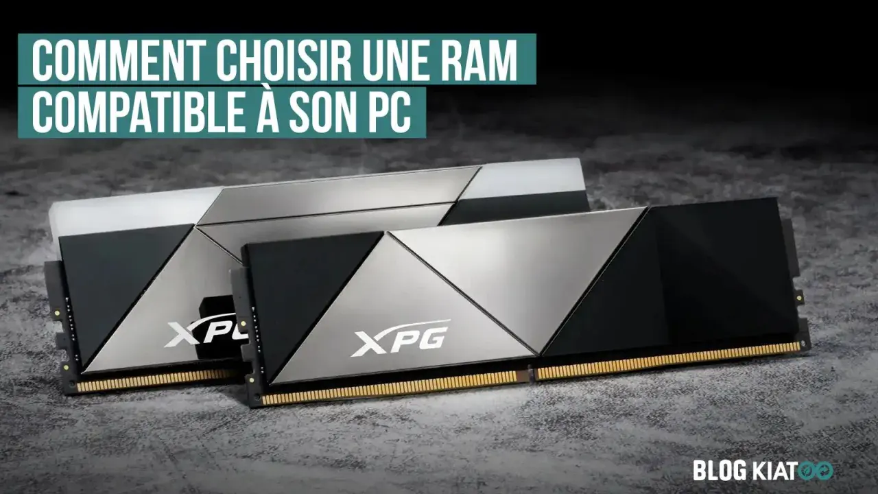 Deux barrettes de RAM XPG, parfaites pour choisir la RAM compatible avec mon PC.