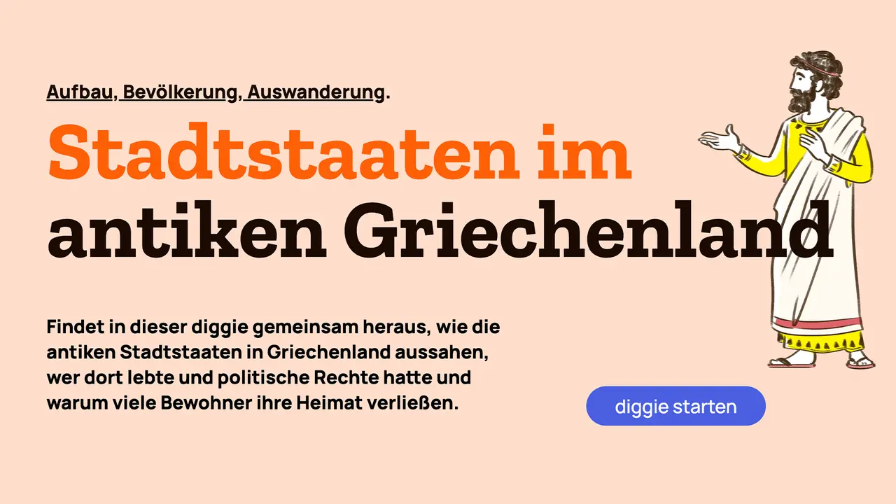 Ein grieche der antike erklärt die Stadtstaaten im antiken Griechenland.