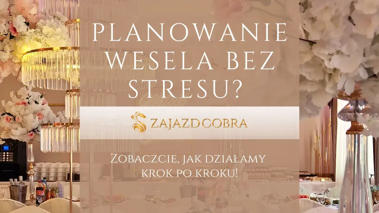 Eleganckie dekoracje i stół weselny. Zaufaj profesjonalnemu organizatorowi wesel, by zaplanować wymarzone przyjęcie bez stresu.
