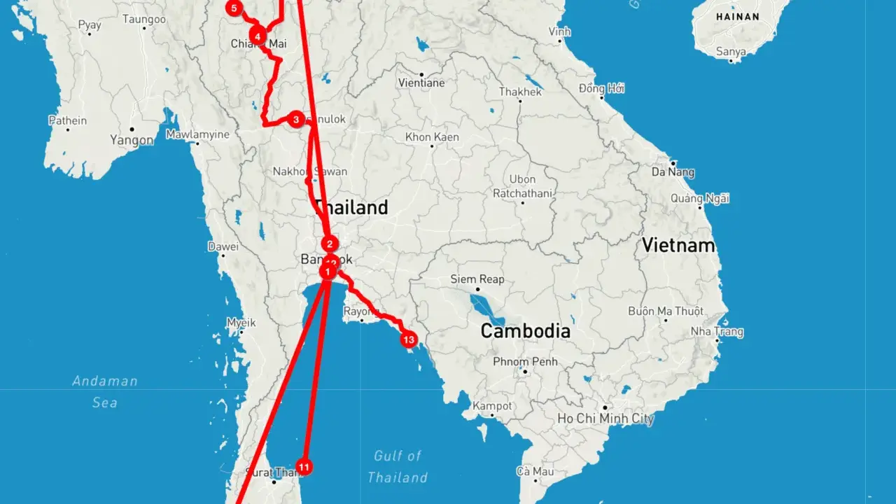 Itinerario per organizzare un viaggio in Thailandia: Bangkok, Chiang Mai, Chiang Rai e Phuket.
