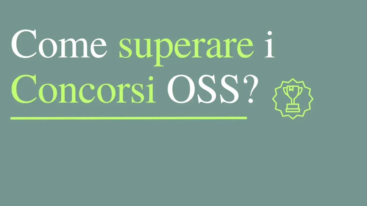 Come superare i concorsi OSS? Un trofeo stilizzato indica il successo.