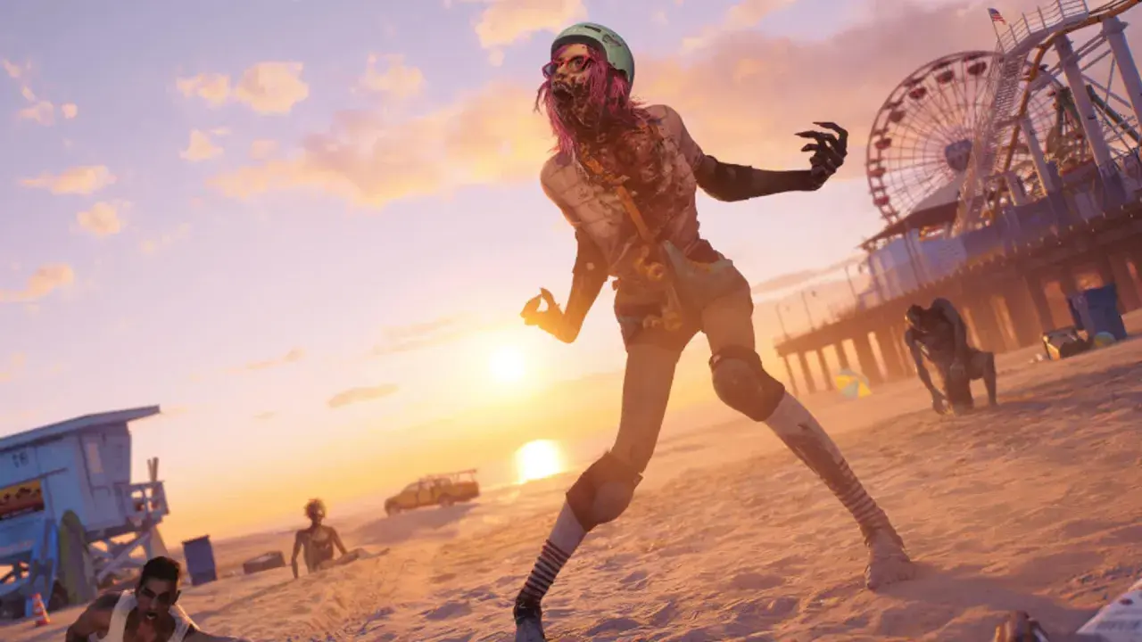 Zombi na plaży w Los Angeles, przygotowują się do walki w trybie coop Dead Island 2.