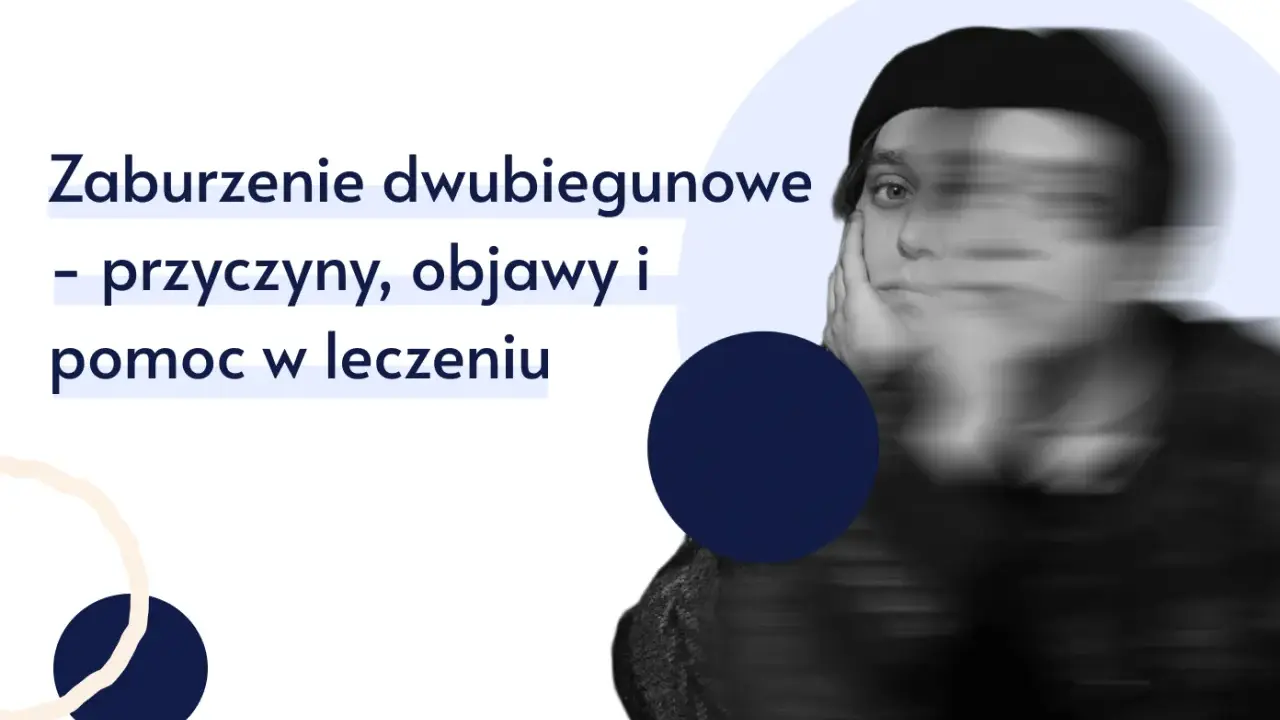Zaburzenie dwubiegunowe: przyczyny, objawy i pomoc w leczeniu. Rozmyta twarz sugeruje wewnętrzne zmagania.