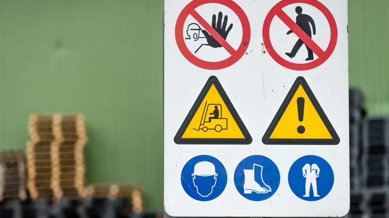 Las señales de seguridad pueden ser: prohibido el paso, precaución con carretillas, usar casco, calzado de seguridad y ropa protectora.