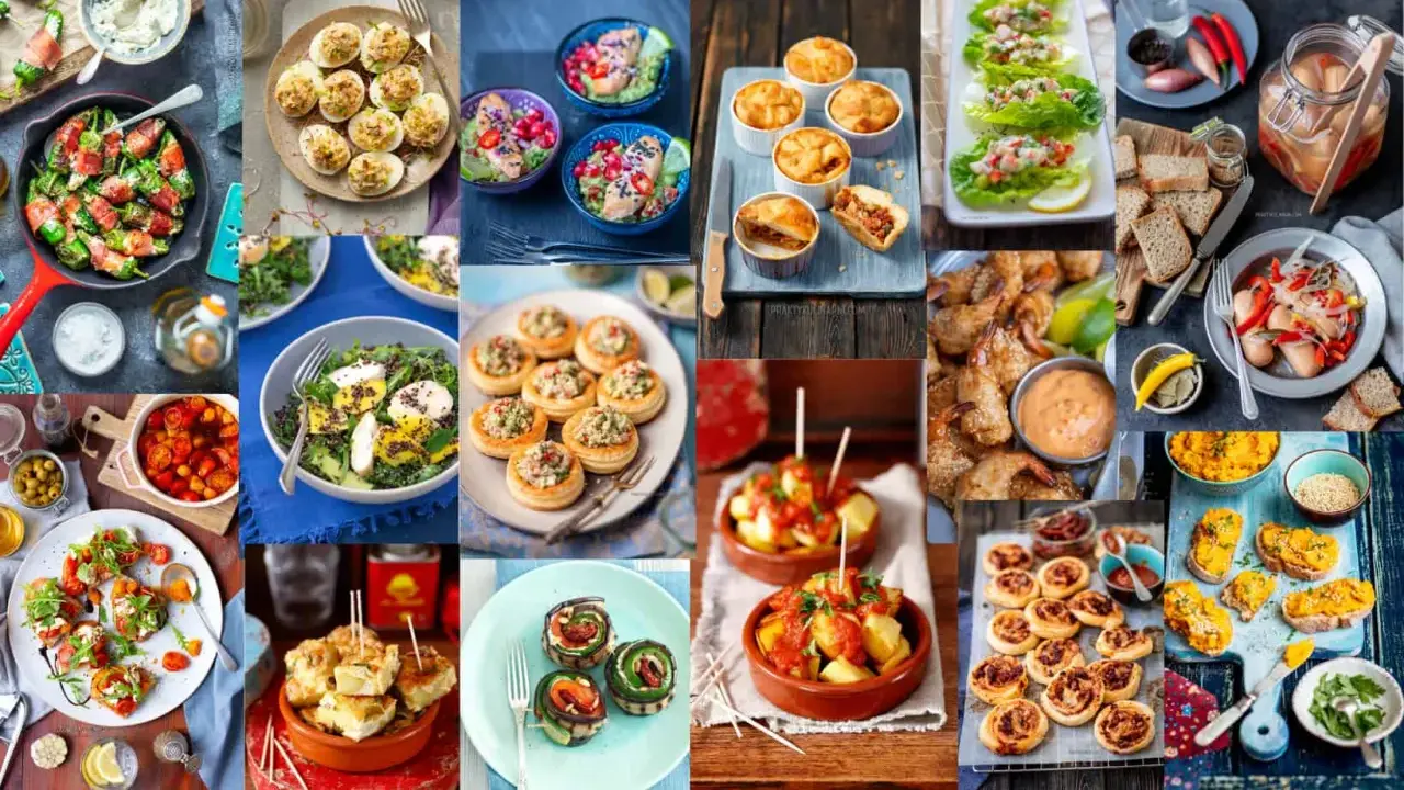 Mnóstwo inspiracji na 100 pomysłów na imprezowe przekąski: od jajek faszerowanych, przez mini tarty, po krewetki i tapas.
