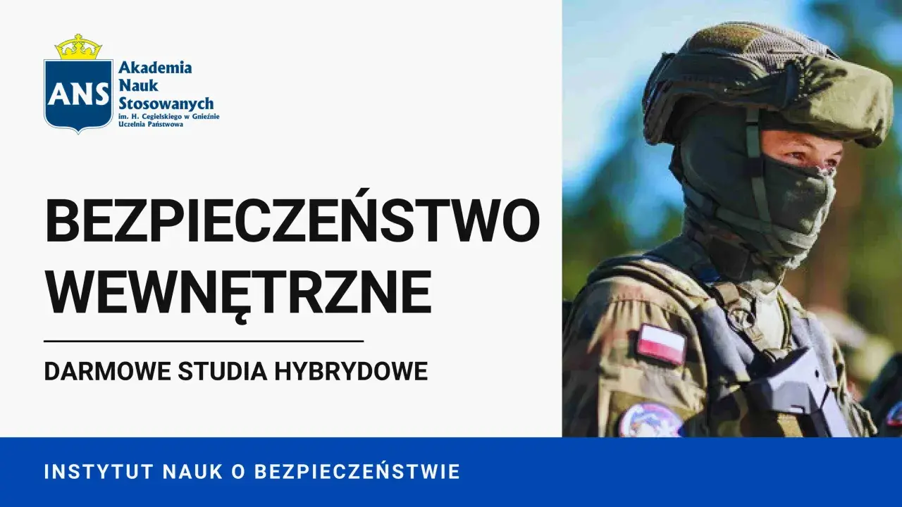 Bezpieczeństwo wewnętrzne Poznań: Akademia Nauk Stosowanych oferuje darmowe studia hybrydowe. Na zdjęciu żołnierz w pełnym rynsztunku.