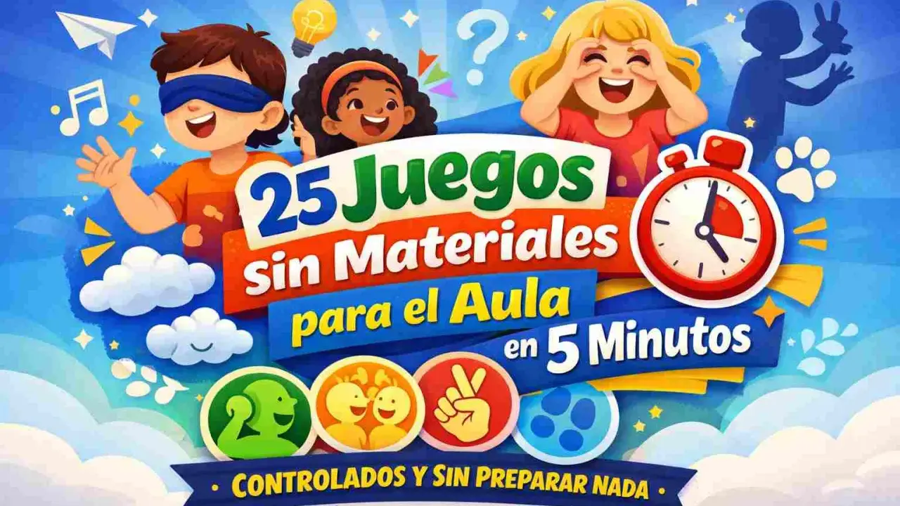 Niños jugando, 25 juegos sin materiales para el aula en 5 minutos. ¡Diversión garantizada!
