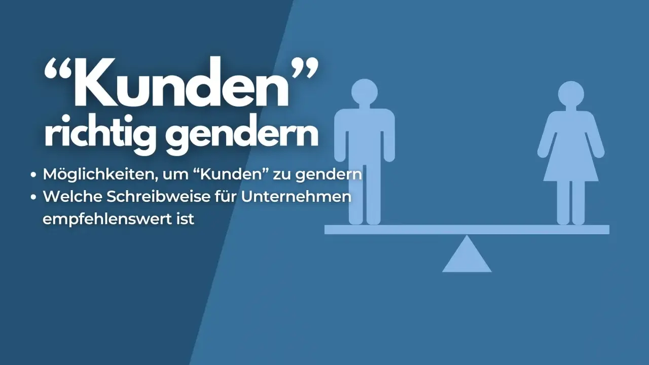 Kunden" richtig gendern: Möglichkeiten und empfehlenswerte Schreibweisen für Unternehmen. Ein Praktikant lernt, wie man gendergerecht kommuniziert.