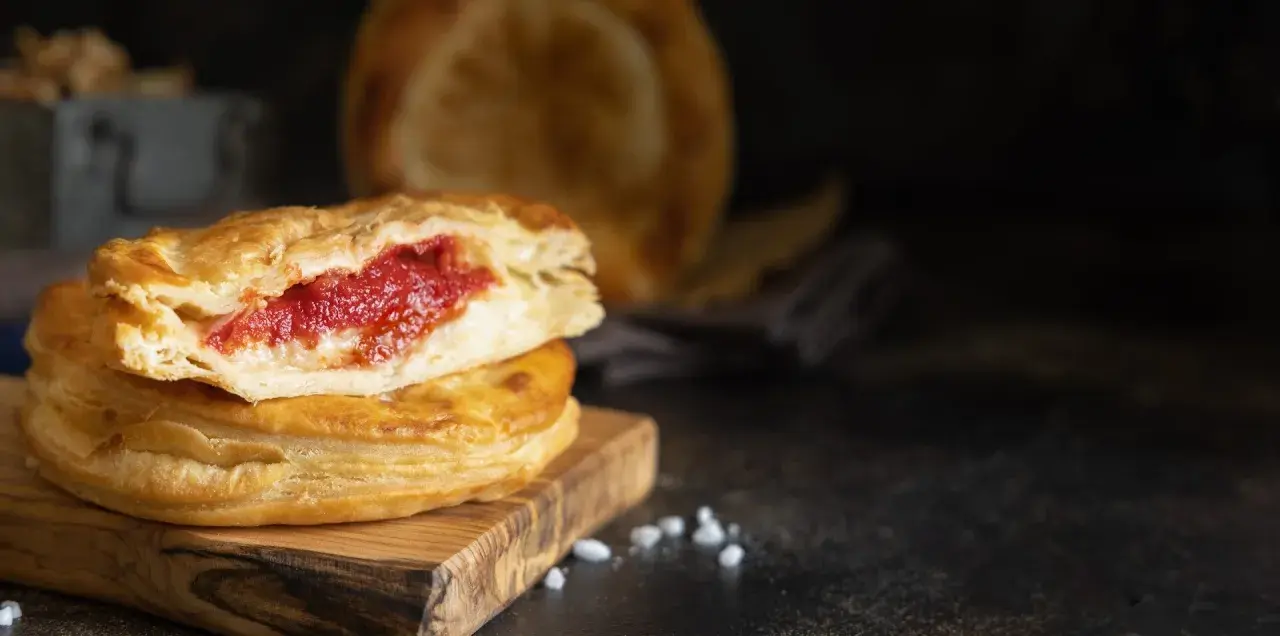 Pasticciotto leccese, un dolce tipico da provare assolutamente a Lecce, con pasta frolla e crema pasticcera.