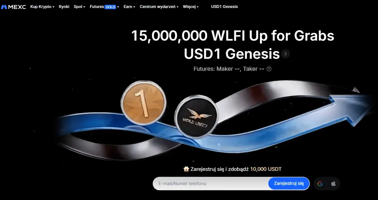 Promocja na giełdzie MEXC: 15 mln WLFI i 10 000 USDT do zdobycia. Zarejestruj się i zacznij handlować!