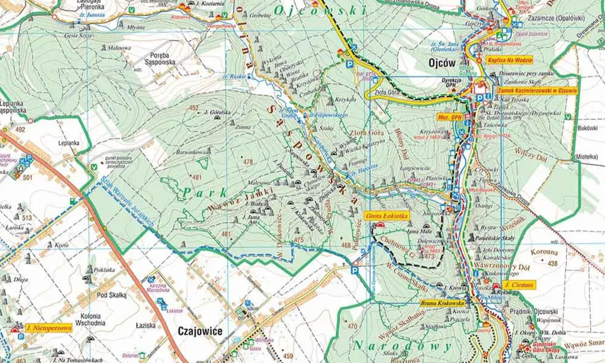 Ojcowski Park Narodowy w jeden dzień: mapa szlaków, jaskiń i punktów widokowych.