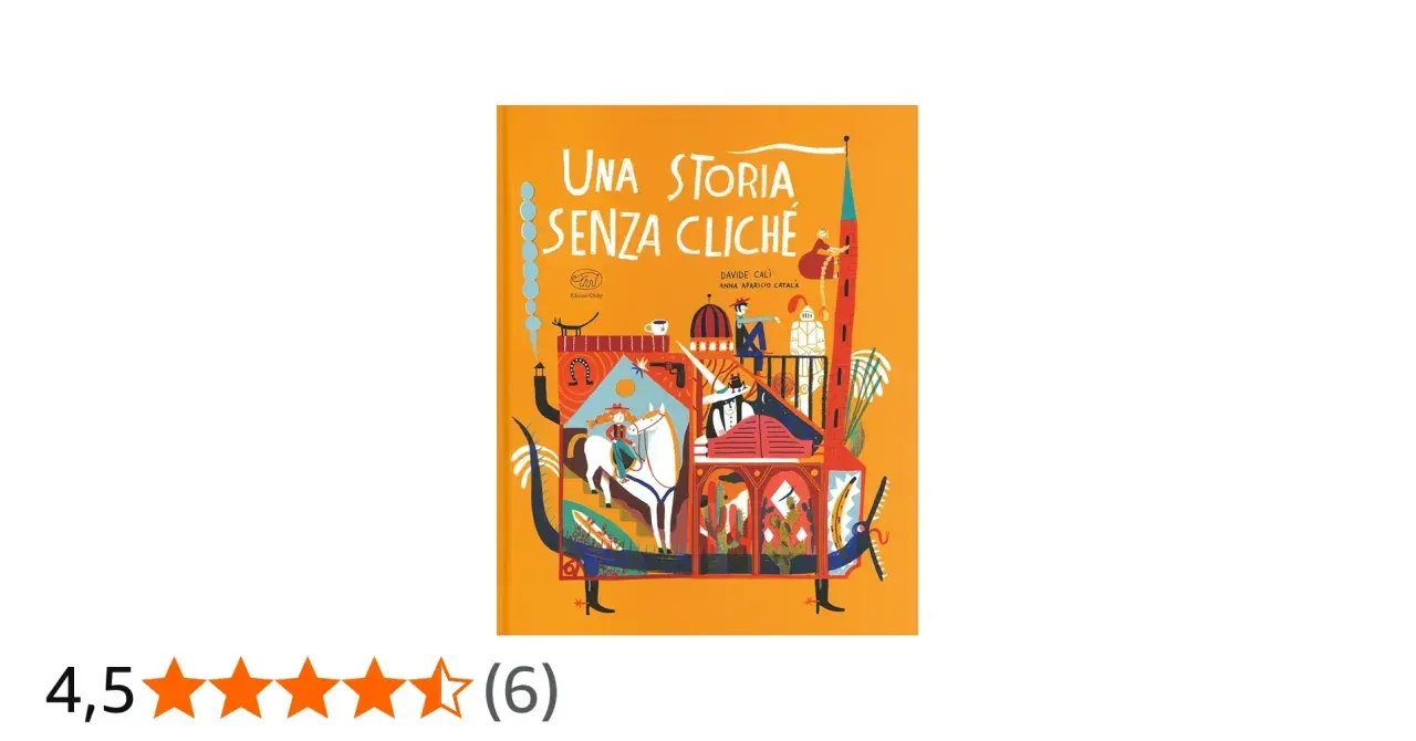 Copertina colorata di "Una storia senza cliché", un libro per donne con illustrazioni vivaci di un mondo fantastico.