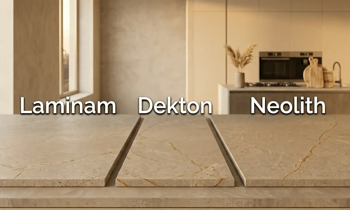 Superfici in pietra per la cucina: Laminam, Dekton e Neolith mostrano la loro bellezza.