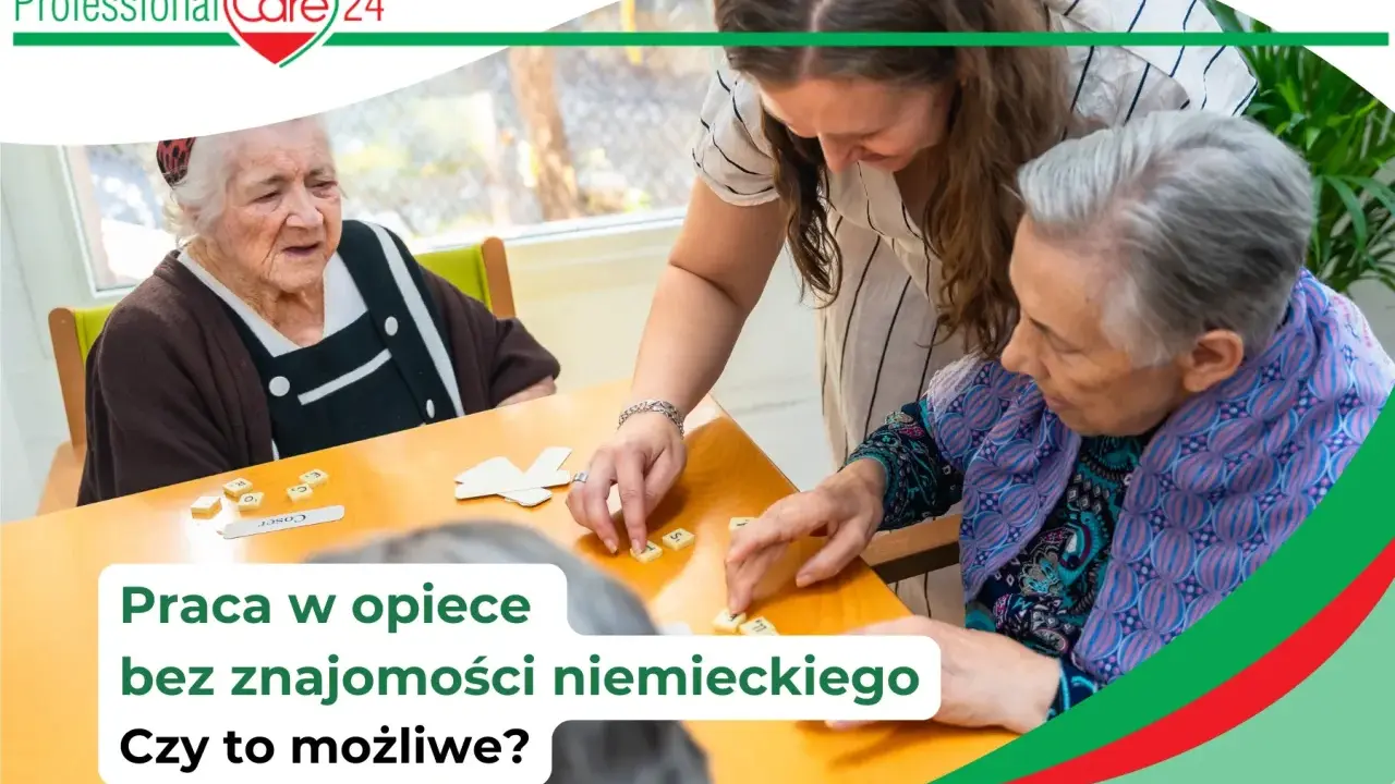 Opiekunki grają w gry planszowe z seniorami. Czy praca w opiece w Niemczech bez języka jest możliwa?