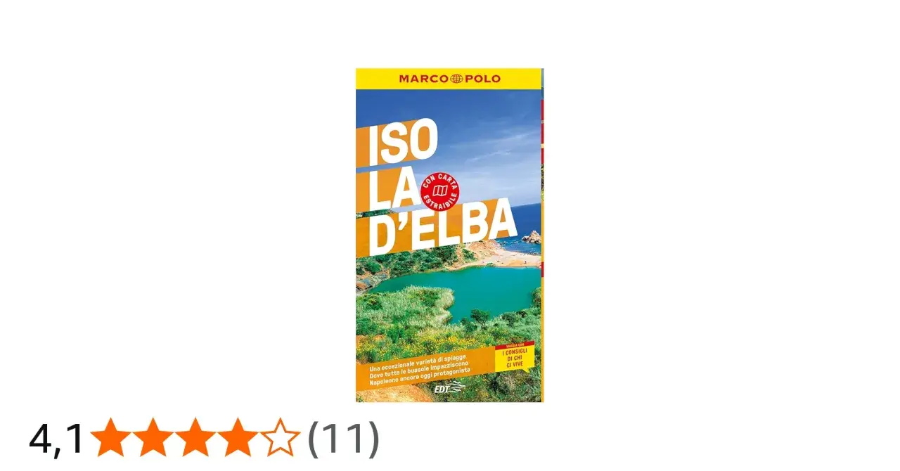 Guida Marco Polo per l'Isola d'Elba, Toscana. Paesaggio mozzafiato con mare turchese e spiagge.