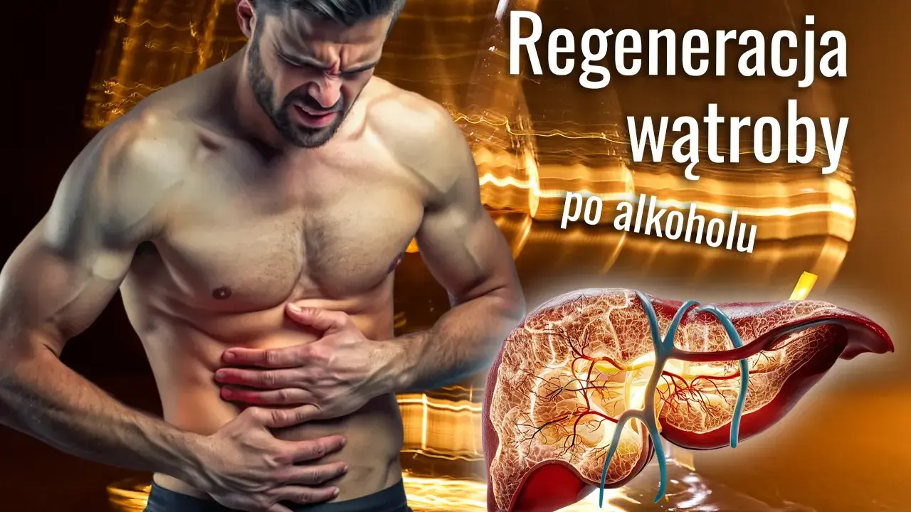 Mężczyzna z bólem brzucha, symbolizujący regenerację wątroby po alkoholu. Osoba która nie pije alkoholu dba o swoje zdrowie.