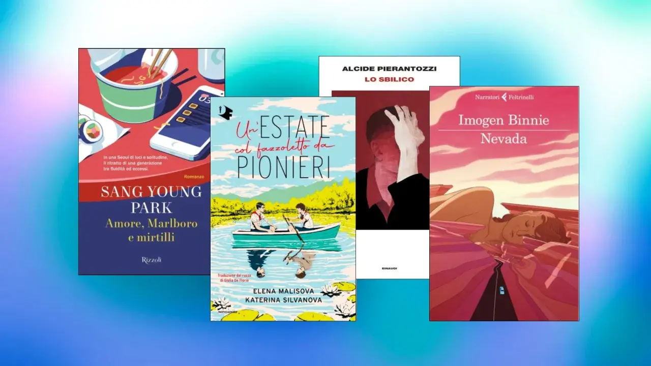 Copertine di libri, tra cui "Amore, Marlboro e mirtilli" e "Nevada", perfetti libri gay da leggere per esplorare storie intense.