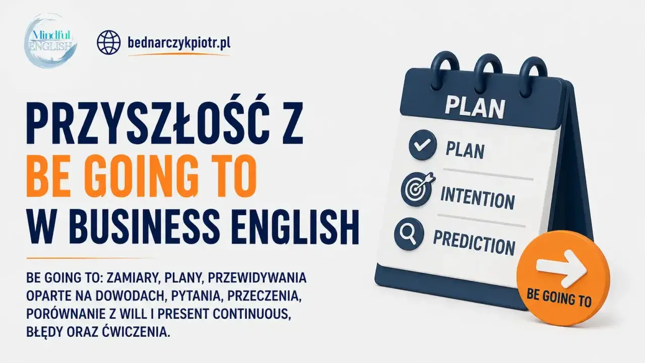 Przyszłość z "be going to" w Business English: plany, zamiary, przewidywania. Dowiedz się, kiedy używamy "be going to" w biznesie.