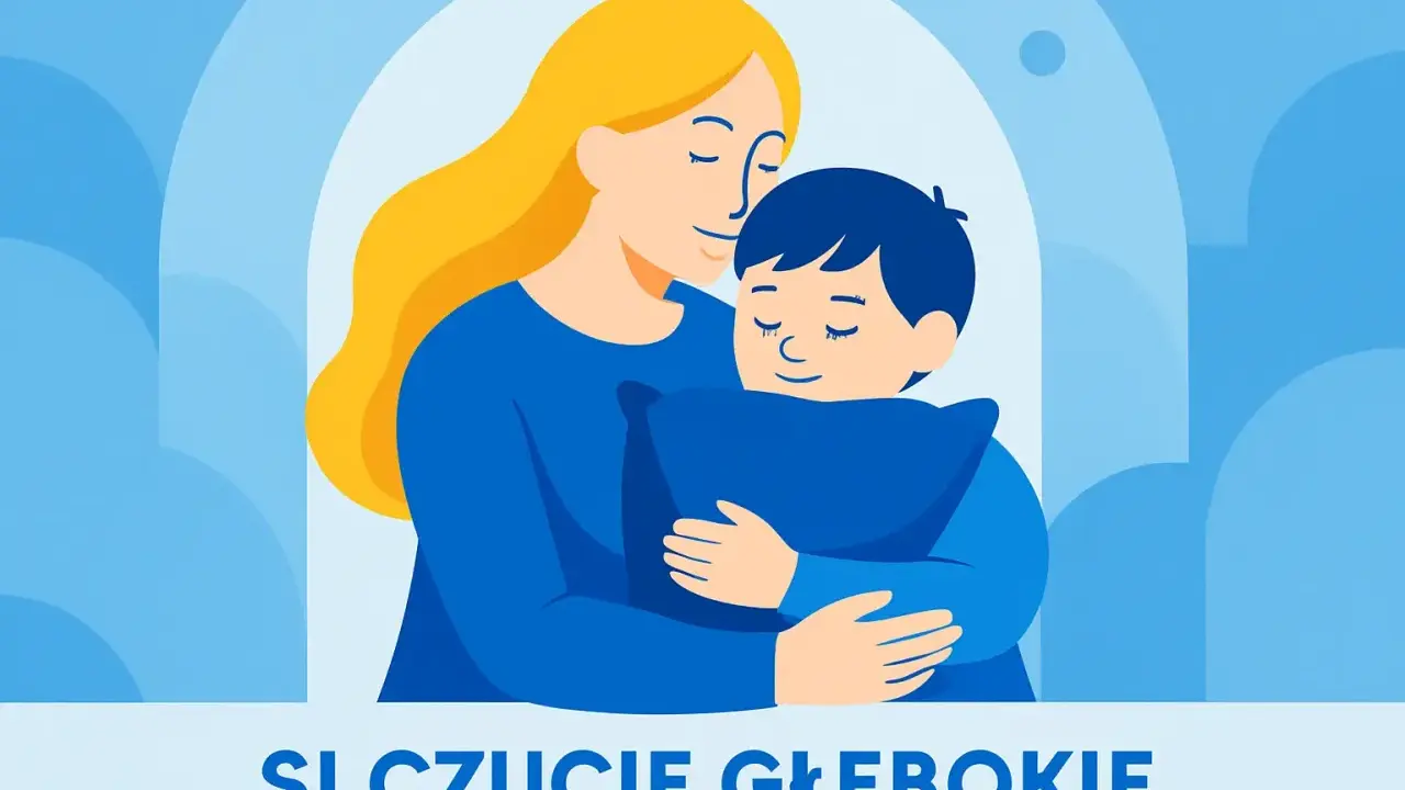 Matka tuli syna, który nadmiernie się przytula, czując głębokie uczucie bezpieczeństwa.