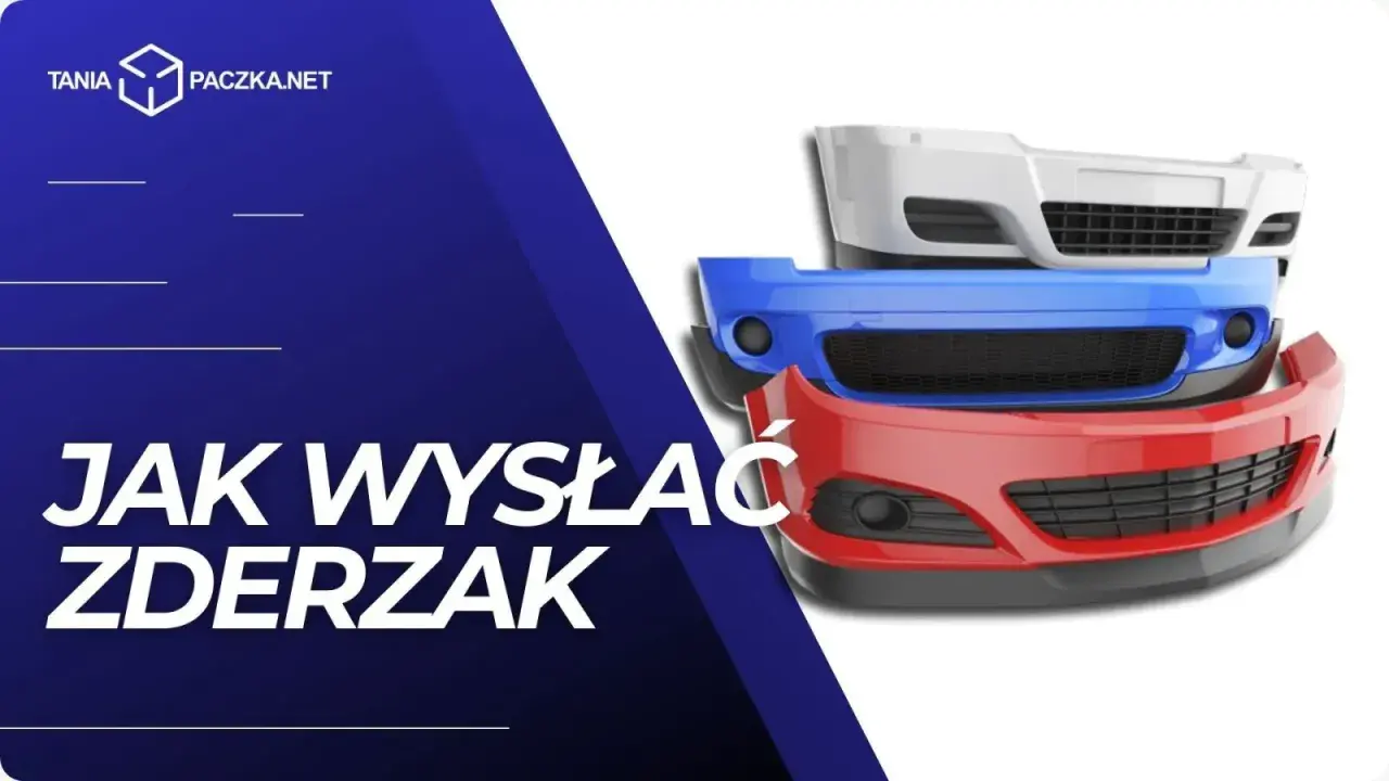 Stos zderzaków w kolorach białym, niebieskim i czerwonym. Dowiedz się, czym wysłać zderzak, aby dotarł bezpiecznie.