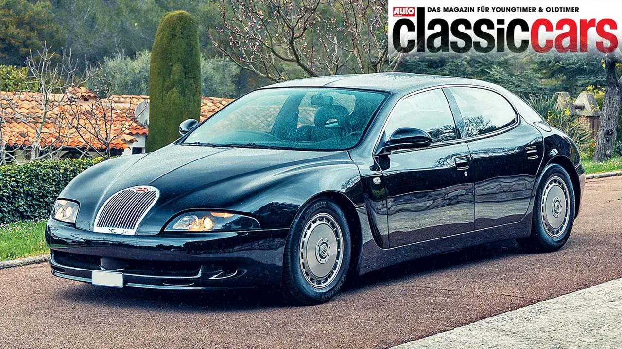 Schwarzer Bugatti EB 112, ein seltenes Coupé, dessen Bugatti EB 112 Preis Kenner fasziniert. Ein Klassiker mit Stil.