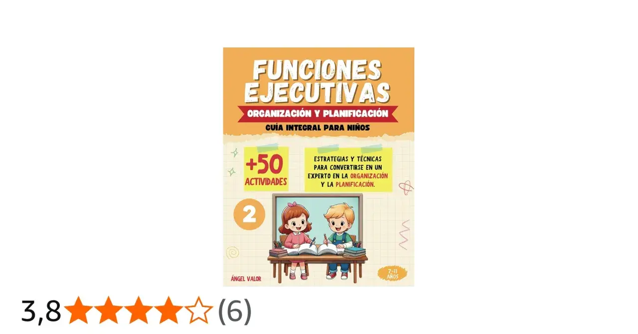 Libro "Funciones Ejecutivas: Organización y Planificación" para niños, con actividades y estrategias para aprender cuáles son.
